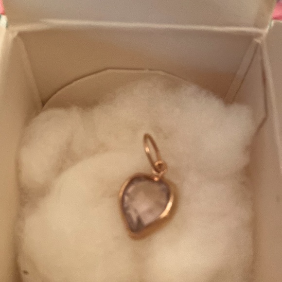 Avon birthstone heart charm 1981 June simulated alexandrite - Picture 2 of 5